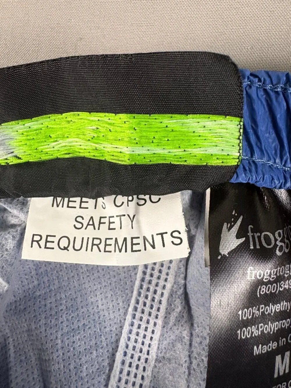 Frogg Toggs Youth Ultra-Lite Waterproof Rain Pants Blue Size M